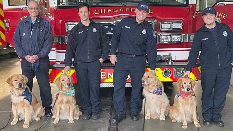 Therapy dog helps first responders heal after Chesapeake mass shooting