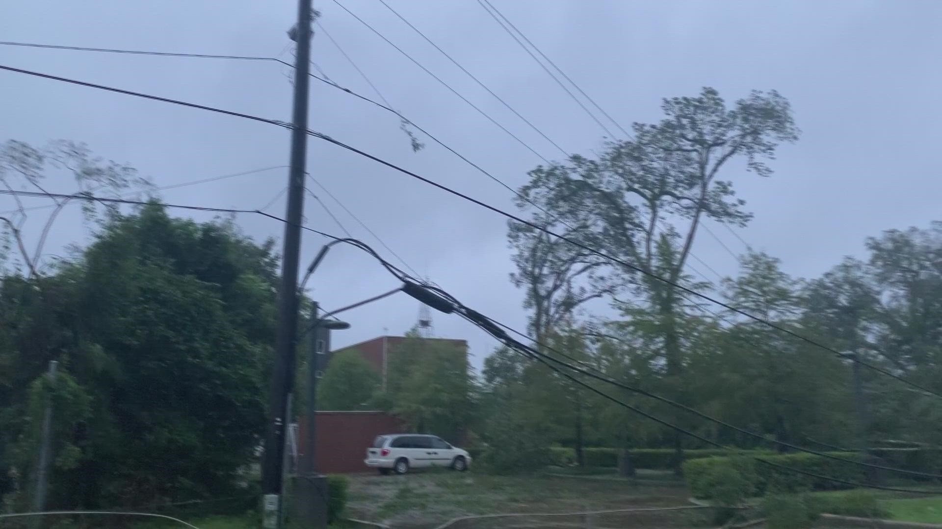As light came out Monday, photographer Derek Waldrip captured the damage in Amite, Louisiana.
