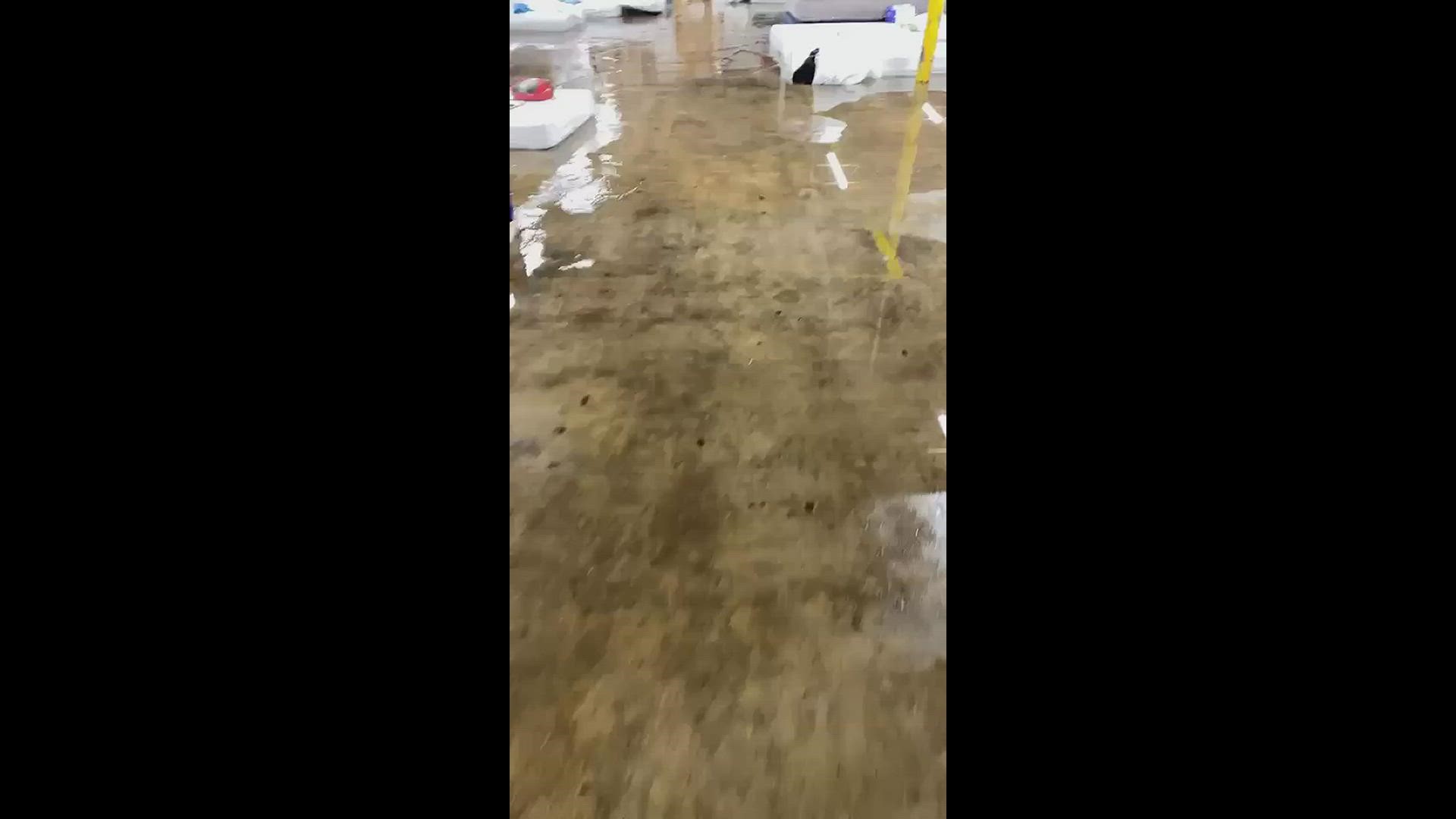 New video shows flooded conditions inside the Independence warehouse turned nursing home during Hurricane Ida.