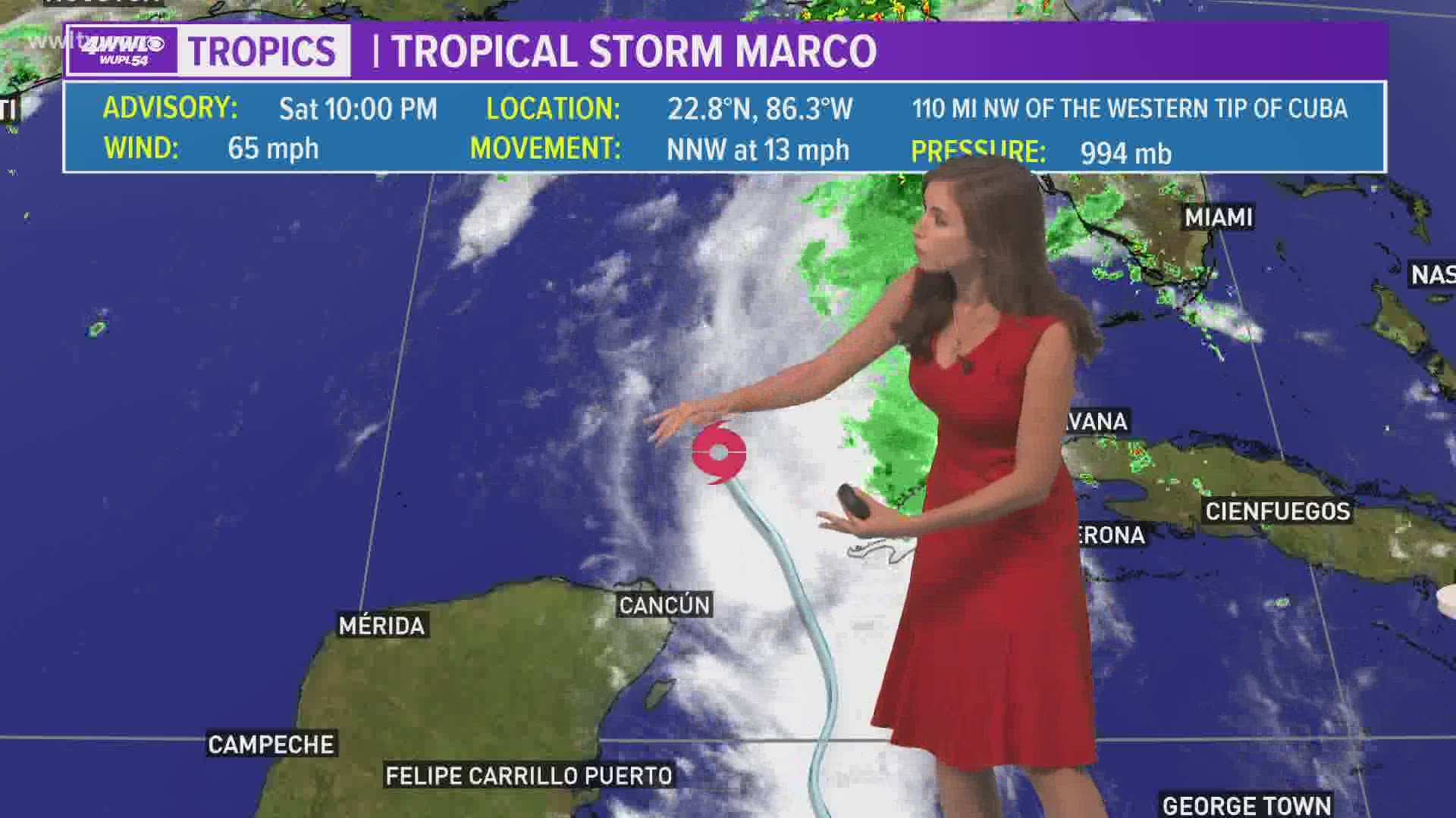 Louisiana's southeast coastline is bracing for a 1-2 punch from Marco and Laura - two tropical systems.