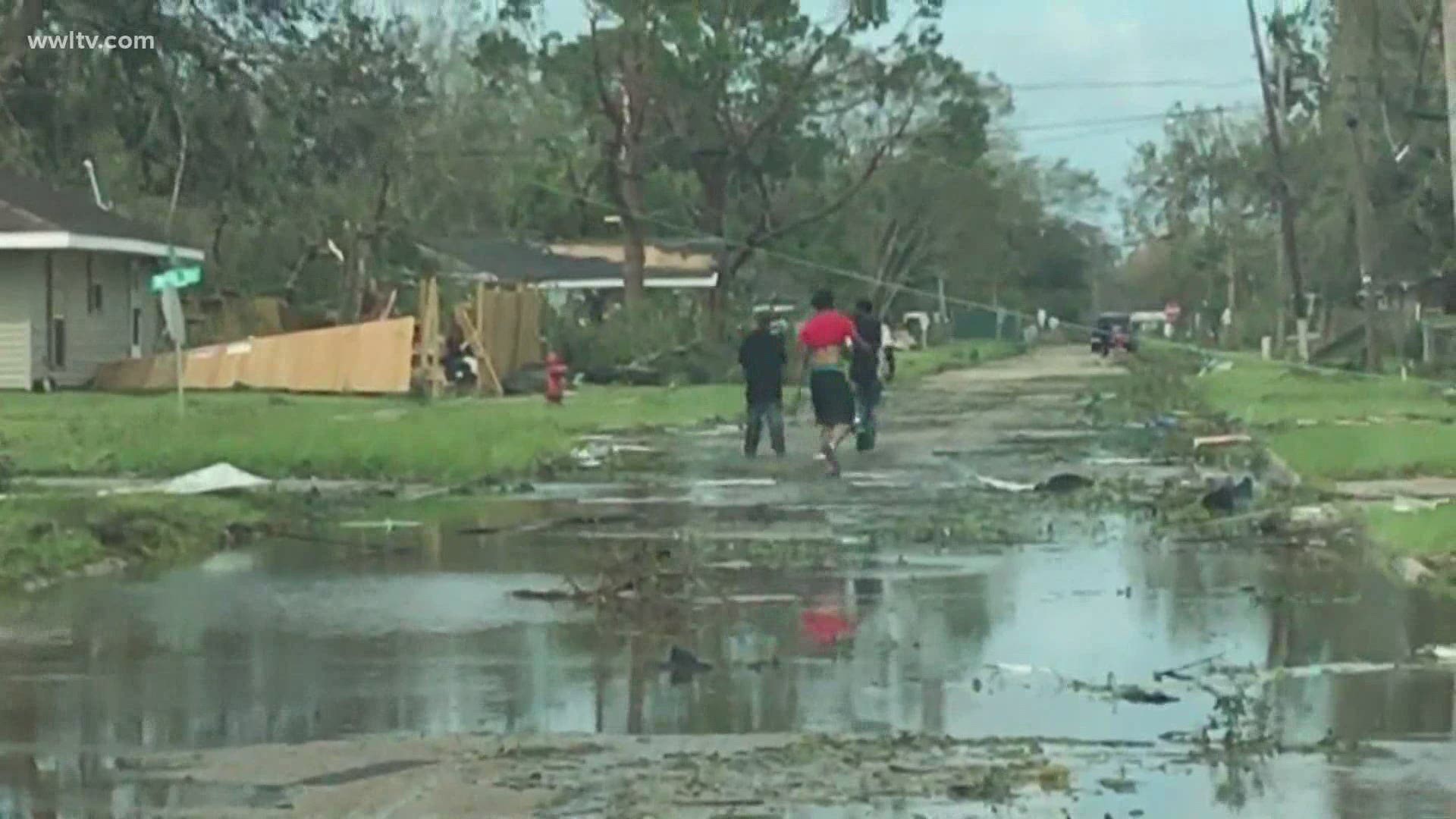 Hurricane Laura has left behind a trail of damage in Lake Charles, Louisiana.