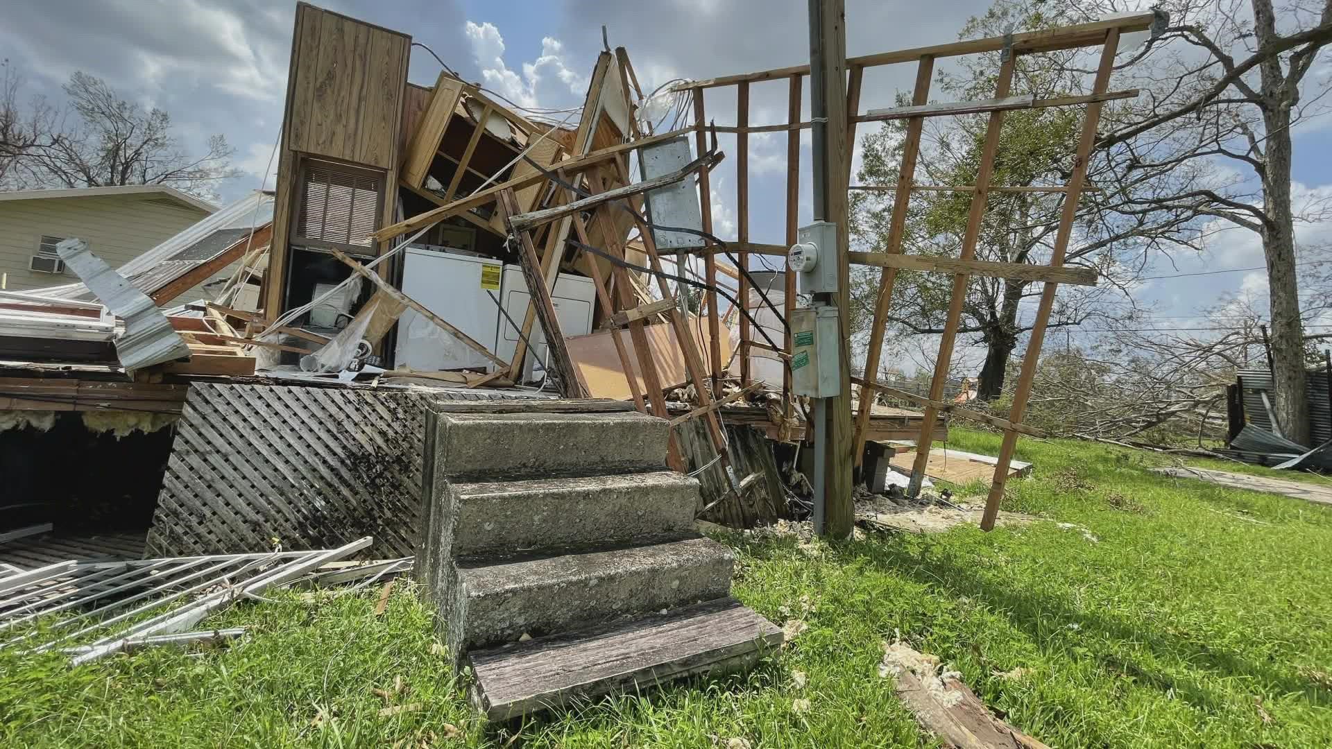 Terrebonne residents are thankful for the help they have received after the hurricane but emotions are still flowing as the damage is heartbreaking.