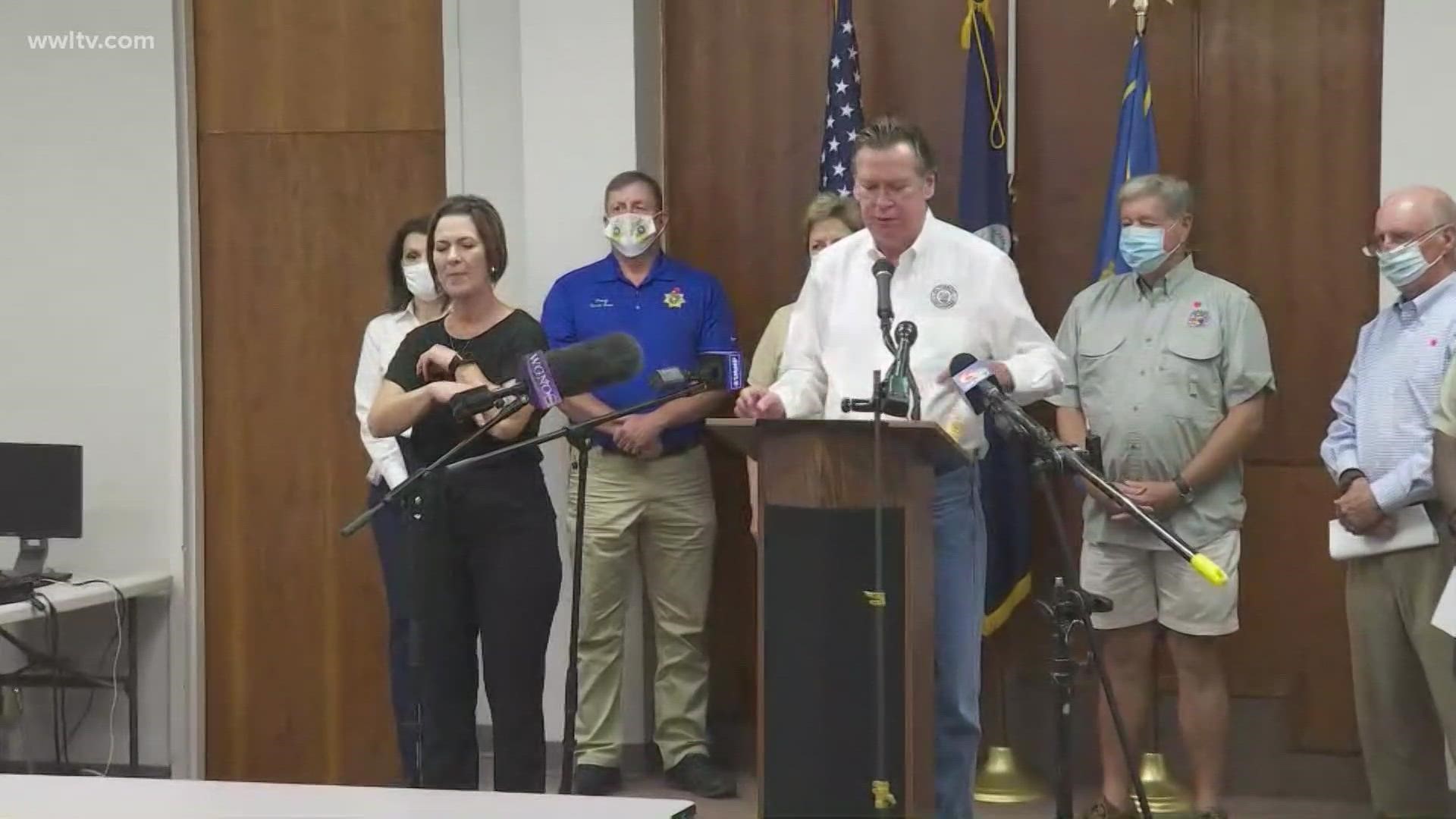 St. Tammany Parish President Mike Cooper and officials are warning residents to prepare for the impact of Hurricane Marco and Tropical Storm Laura.