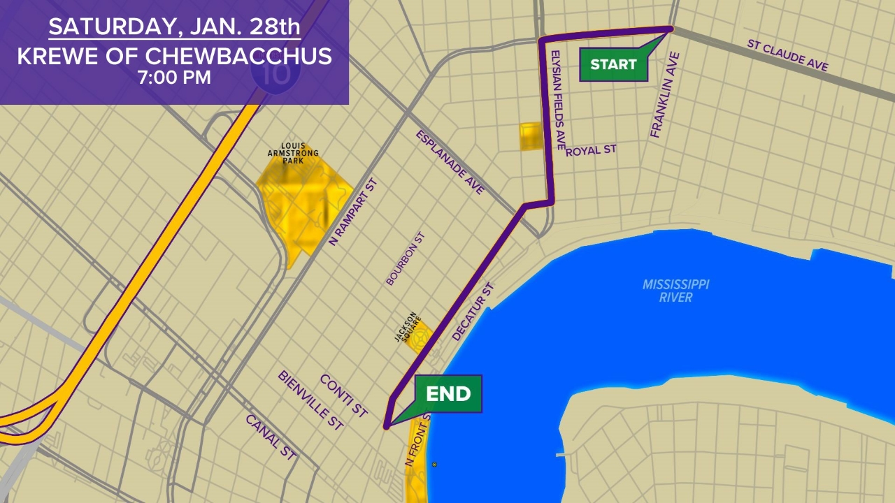 mardi gras routes