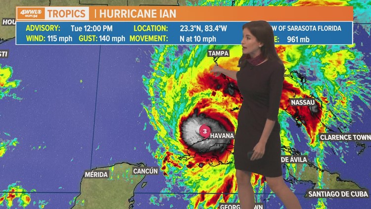 Ian nears Category 4 strength as it moves into the Gulf