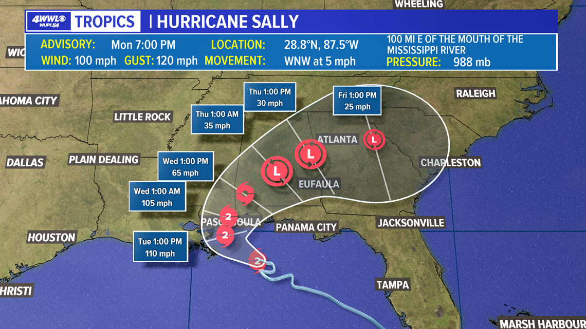 Tracking Tropical Storm Sally Latest Forecast Track And Updates 1410