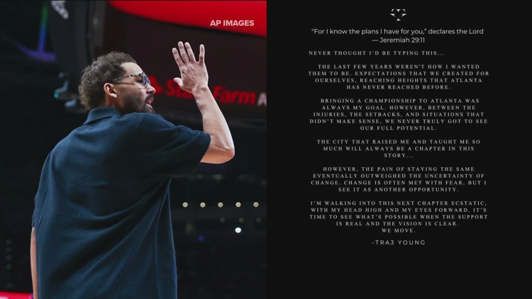 Trae Young says goodbye to Atlanta after trade to Washington Wizards