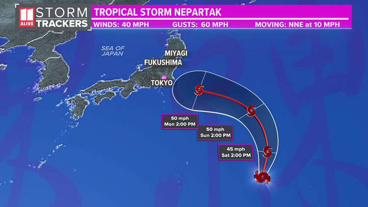 Tropical system will impact Tokyo Olympics next week