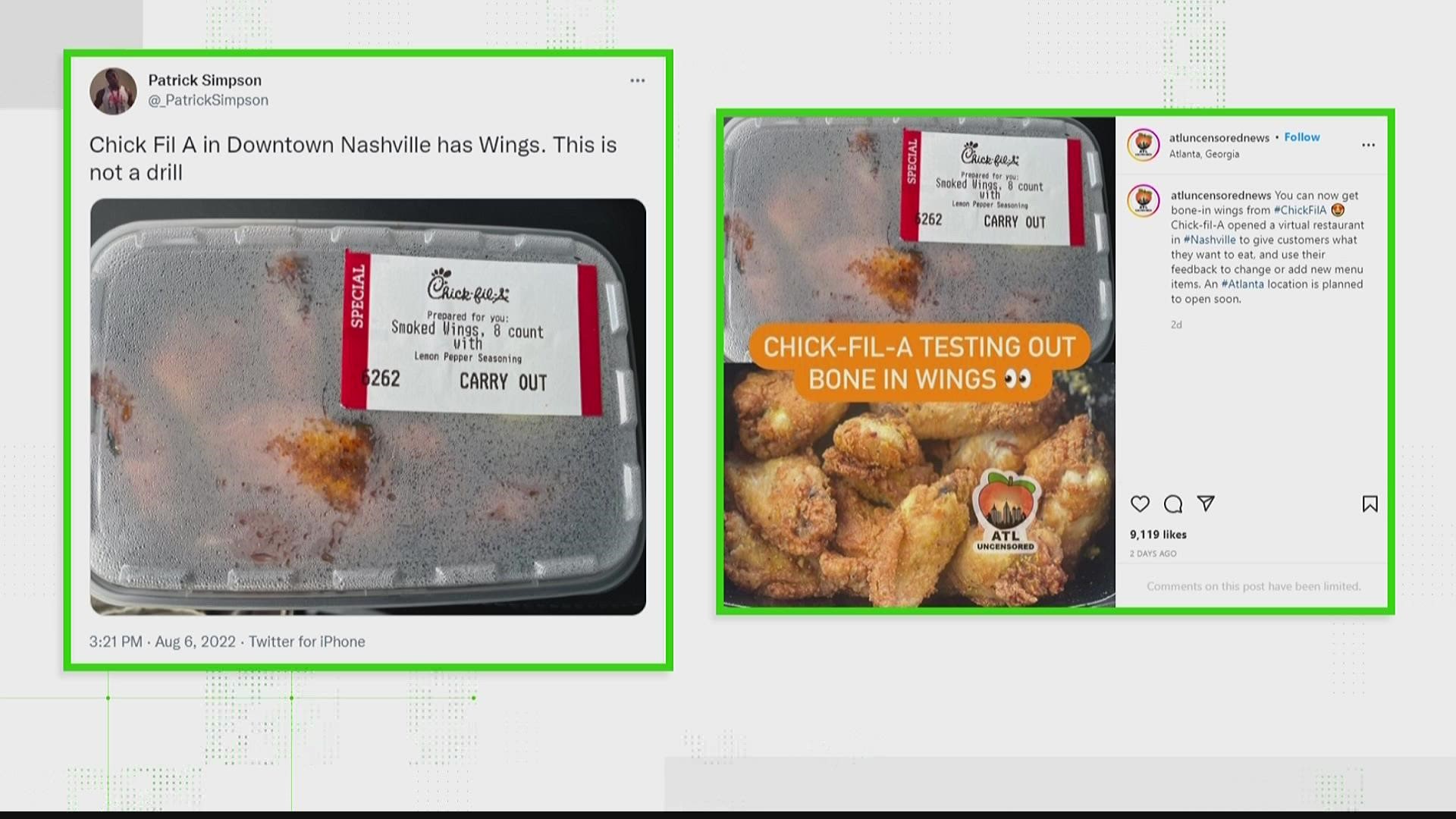 Chick-fil-A is not testing chicken wings and you can not order them at traditional restaurants. Here's what we found.