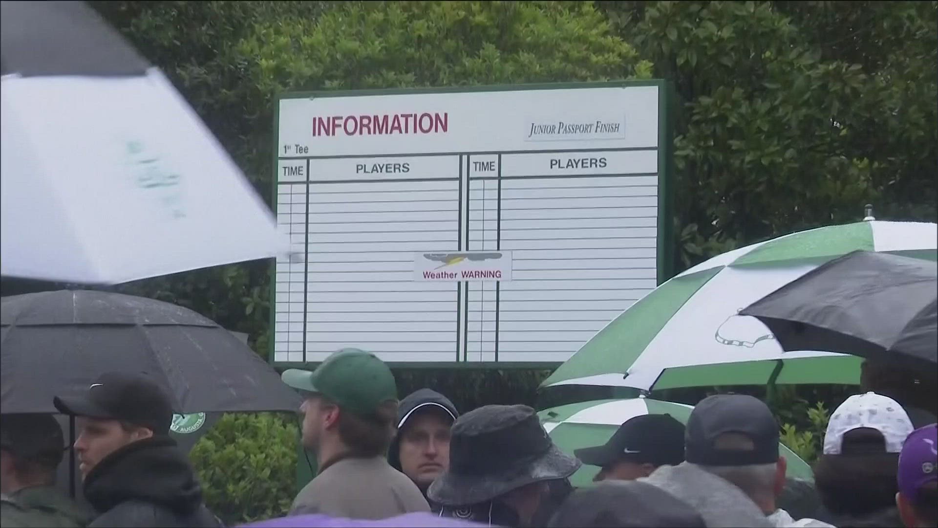 Play was suspended at 3:12 p.m. for the remainder of the third round. The tournament is planned, for now, on still finishing on Sunday.