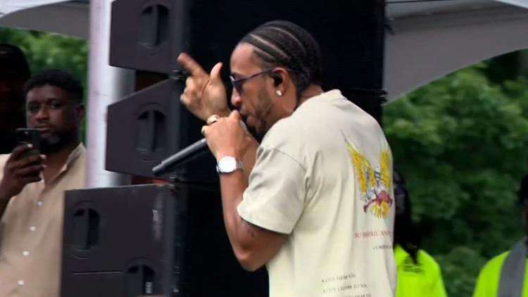 Thousands gather for World Cup final watch party and Ludacris concert at Piedmont Park