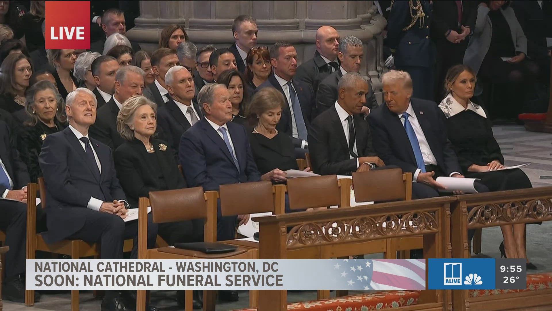 W. Bush's belly tap to Barack Obama at Carter funeral going
