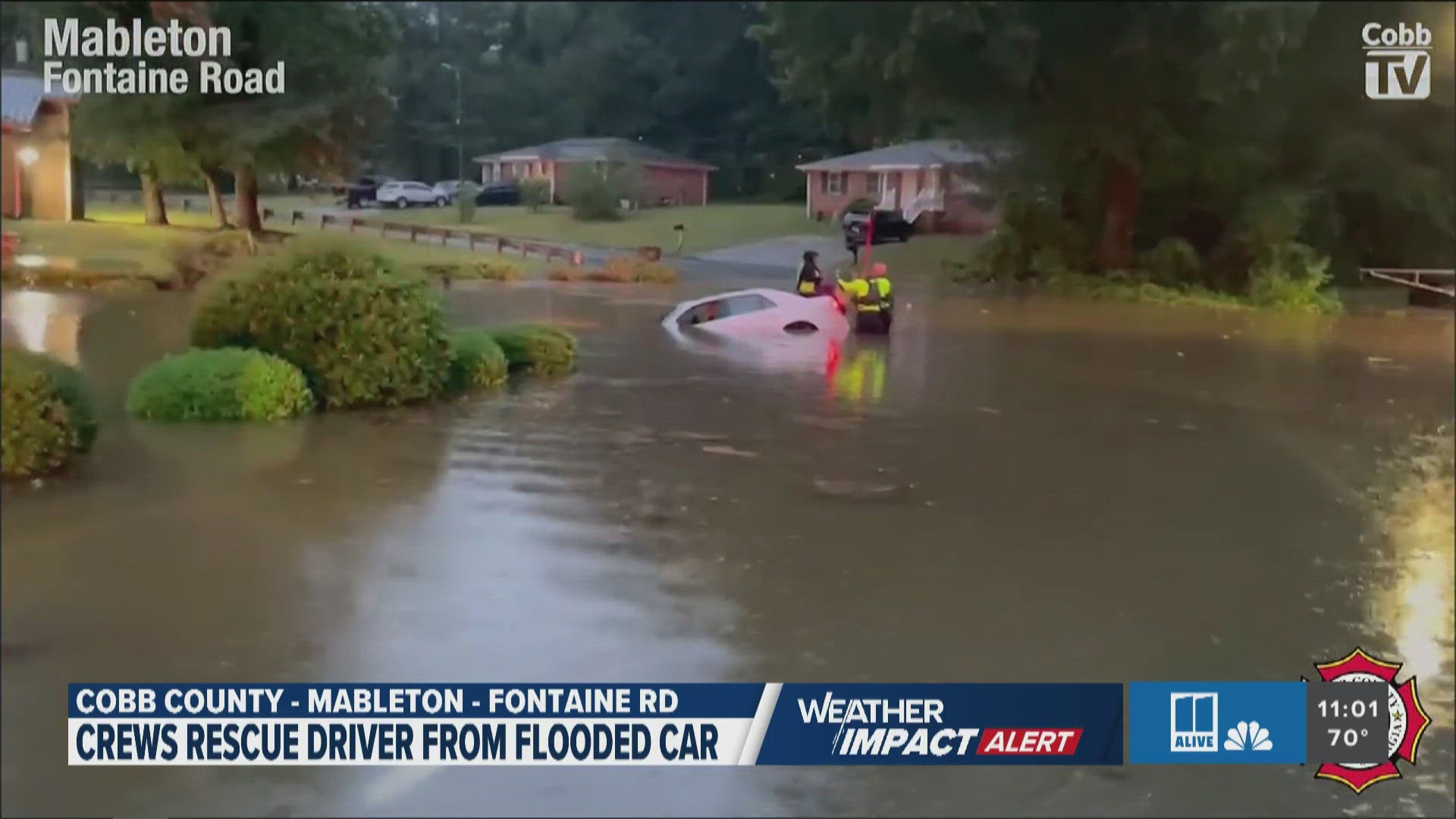 Water rescues are still happening in parts of the city.