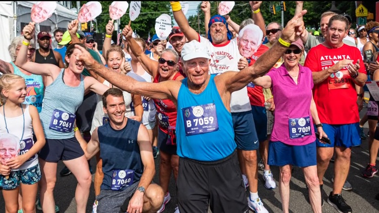 The 'Iron Man of the Peachtree' who ran the race for decades dies at 96