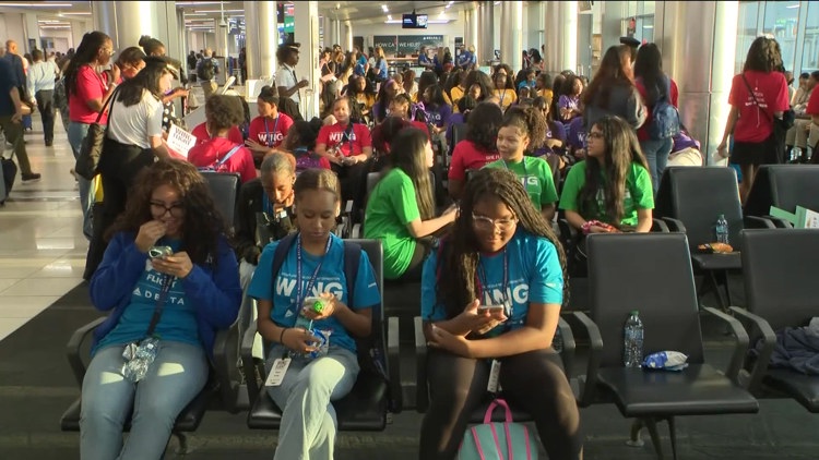 Girls take flight in all-women event to inspire future in aviation
