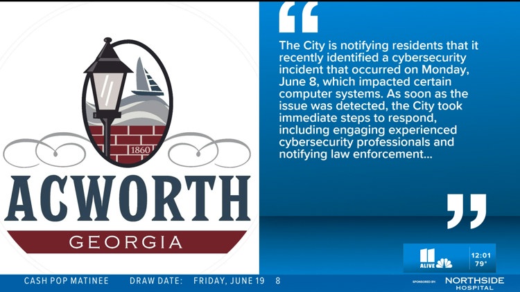 City of Acworth investigates cybersecurity breach, services fully restored