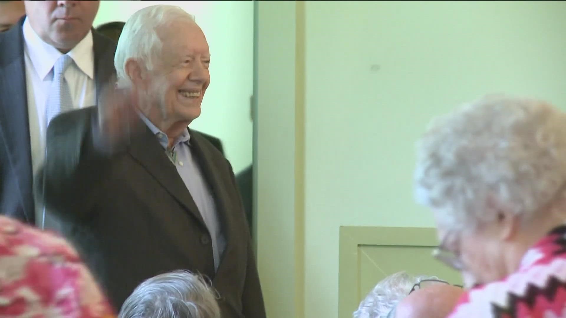 Residents are cherishing their years and decades with Mr. Carter, their neighbor, as they offer prayers for him and his family.