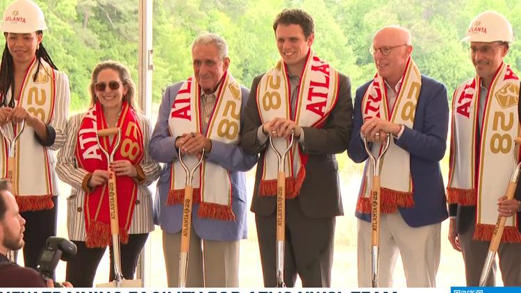 Arthur Blank breaks ground on $100M training facility for Atlanta's new NWSL team