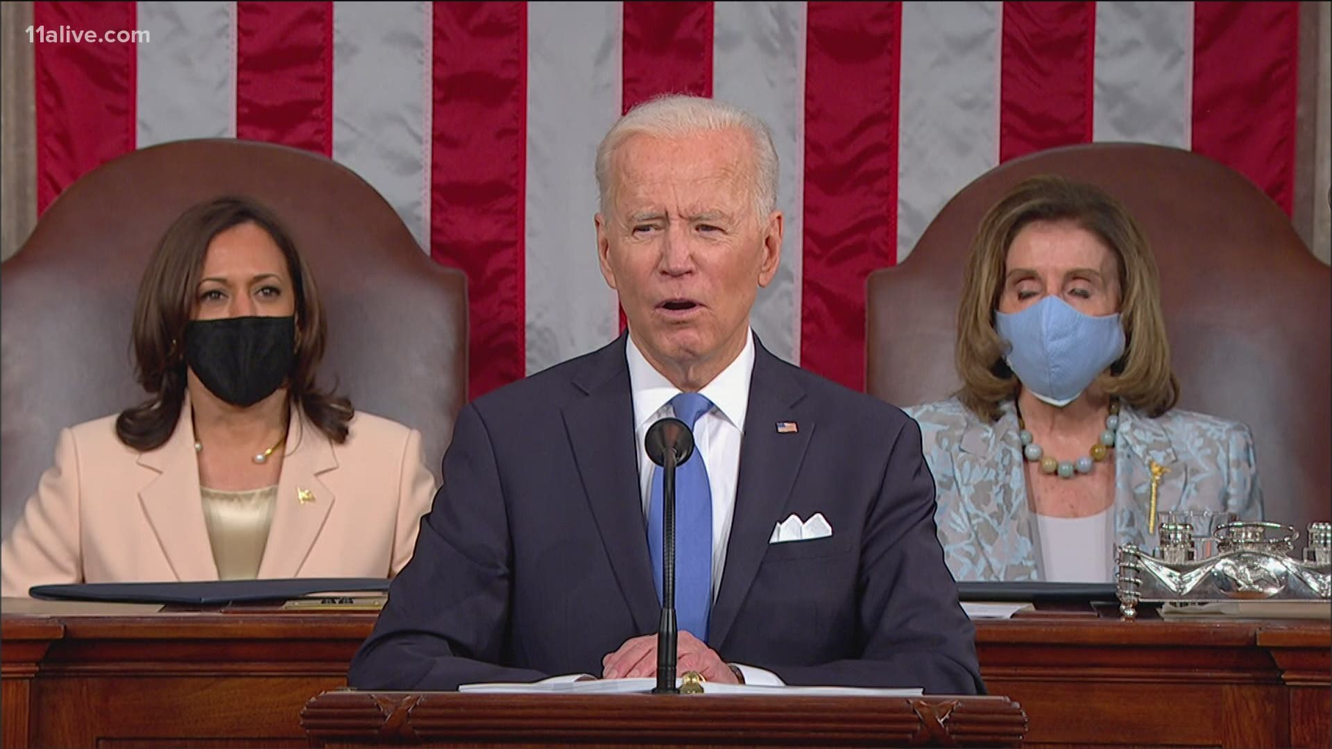 President Joe Biden declared Wednesday night in his first address to a joint session of Congress that “America is rising anew."