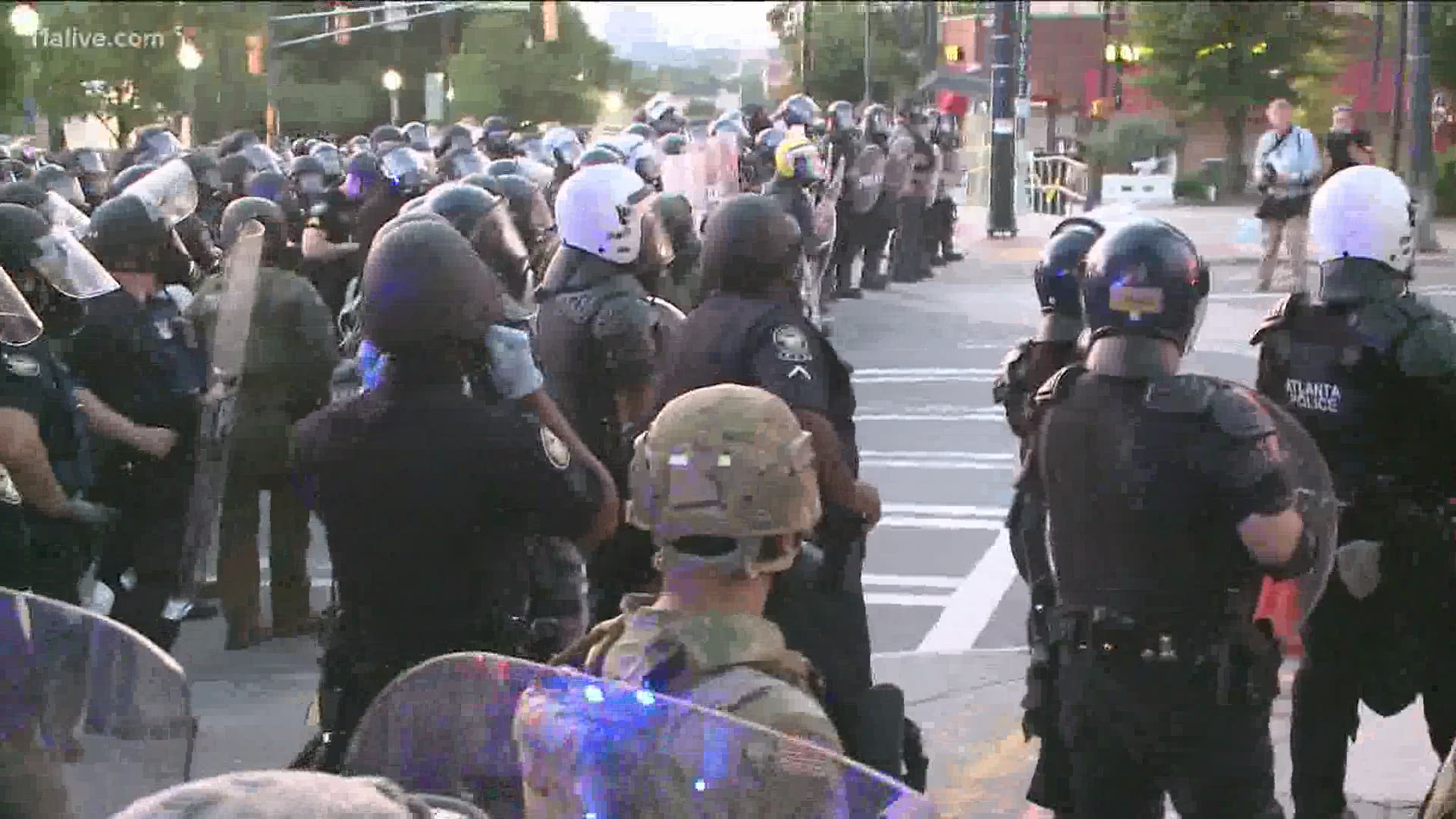 "They get peace and they respond with violence," one person said in reference to police.