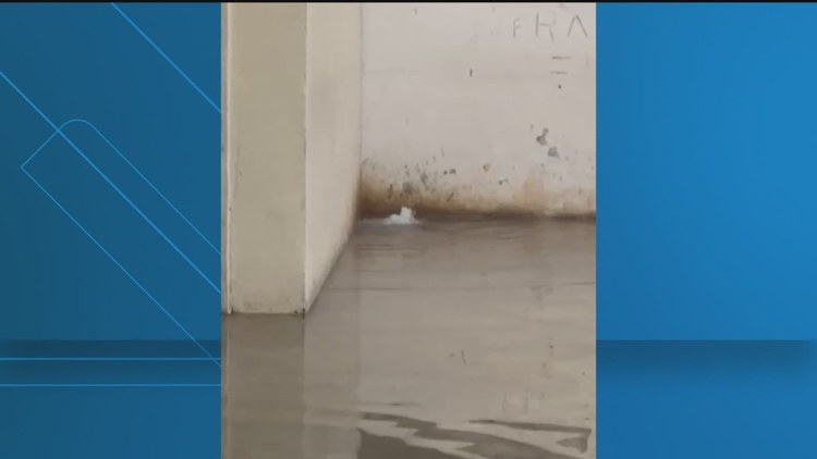 Video shows flooding at Fulton County Jail during heavy rain