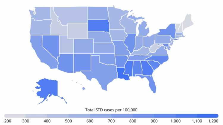 Georgia ranks 4th highest for STD rates nationwide, new report finds