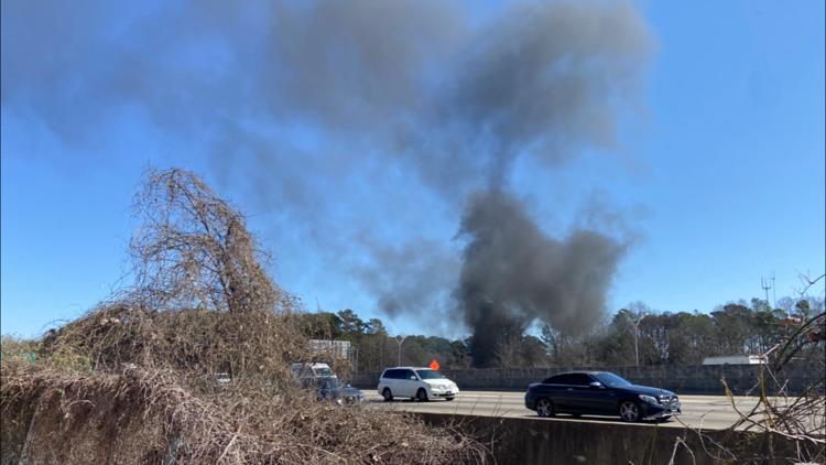 Fire seen near I-85 and GA-400