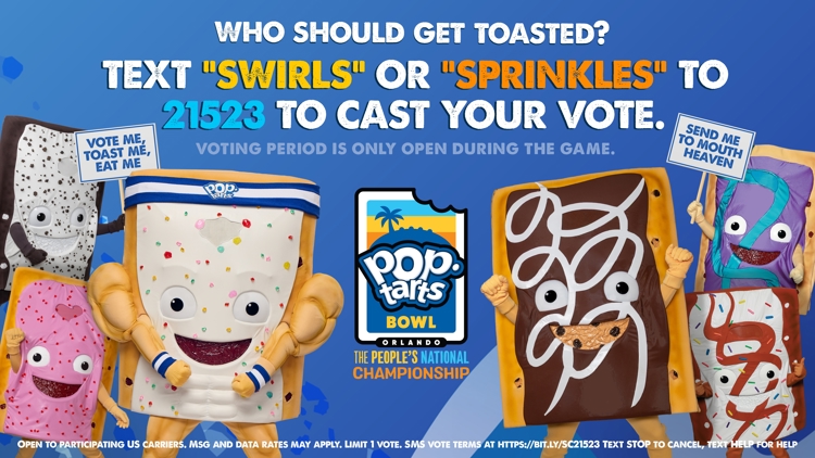 At Pop-Tarts Bowl, the mascot's sacrifice will be determined by a vote