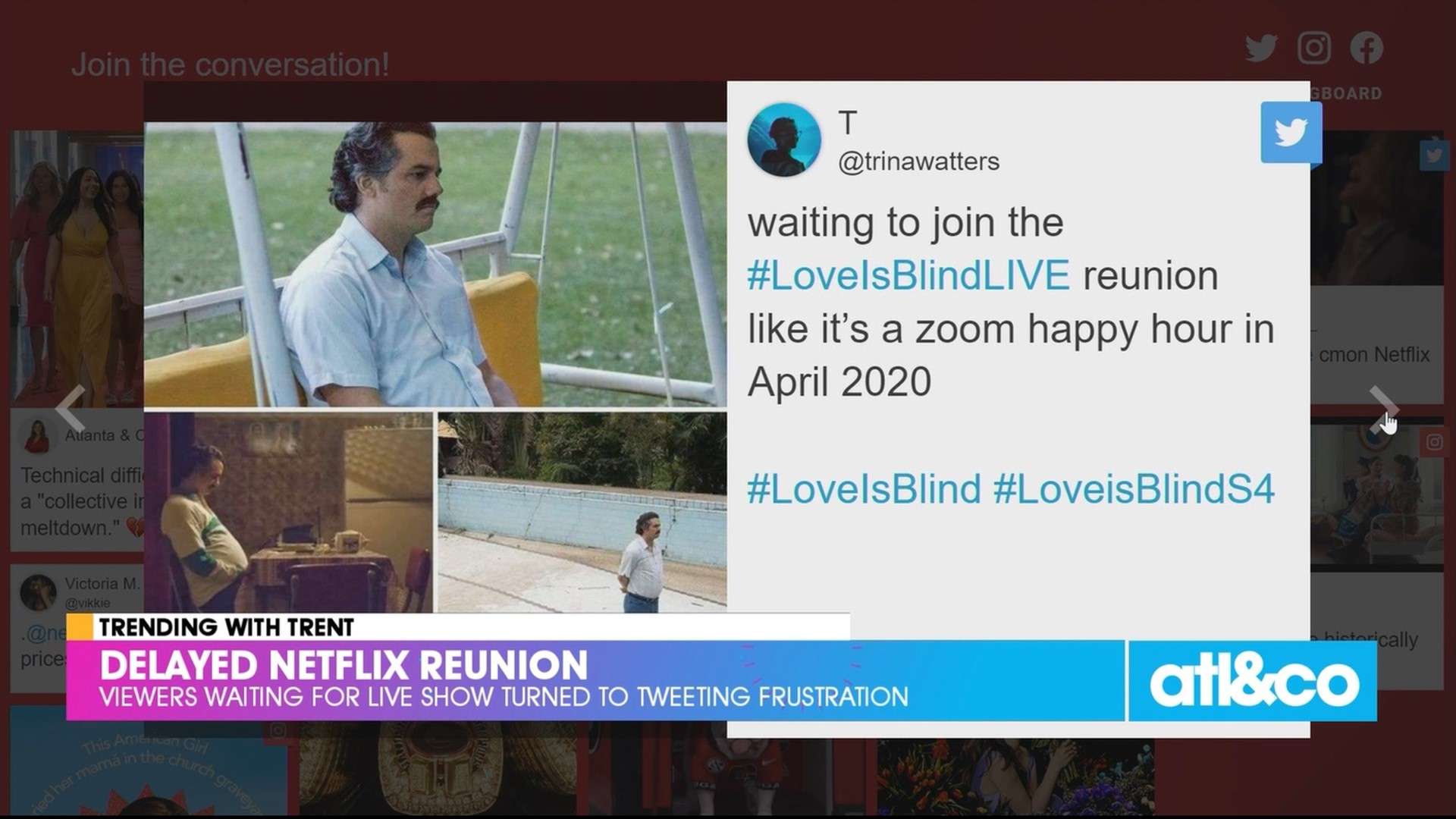 A major delay for Netflix's live reunion of 'Love Is Blind' caused quite the stir online Sunday night.