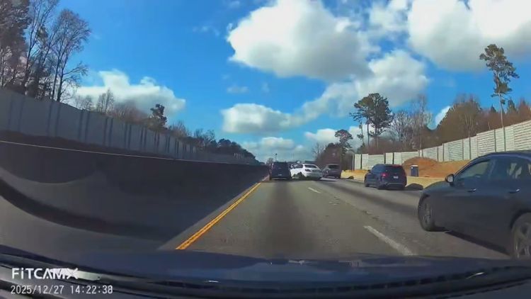 Drag racing drivers in cars with dealer tags total metro Atlanta woman's car in interstate hit-and-run