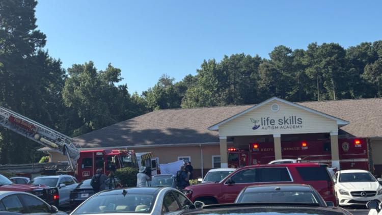 Worker rescued after falling off ladder into 20-foot deep trench
