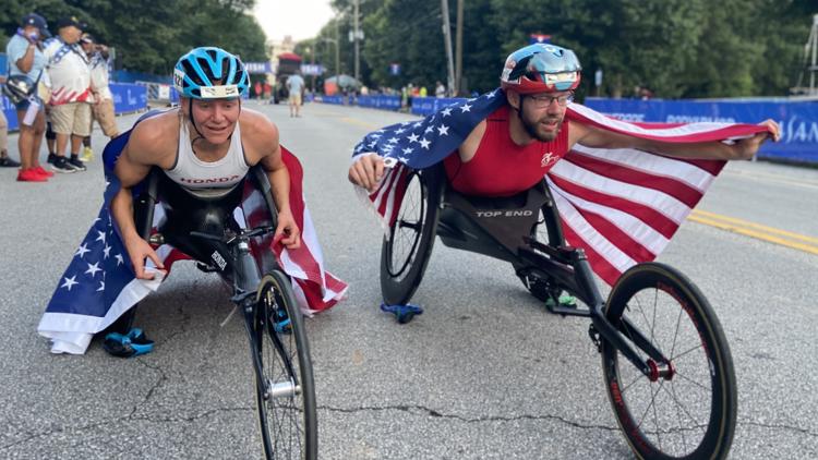 Dominant AJC Peachtree Road Race wheelchair racers win again
