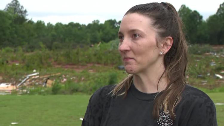 'Came out of nowhere' | Woman describes harrowing moment she says tornado spun through her backyard