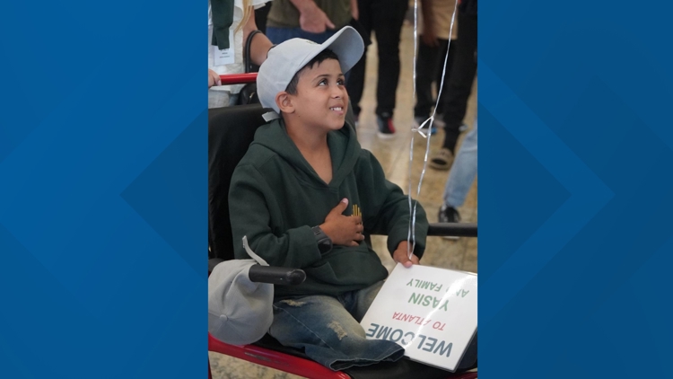 Second chance: 12-year-old boy flown to Atlanta for medical care after bombing in Gaza takes legs