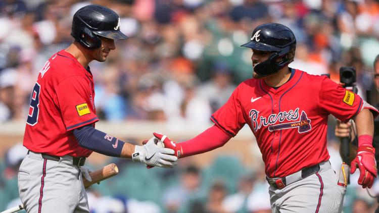 Surging Braves rally past reeling Tigers for 6-5 victory