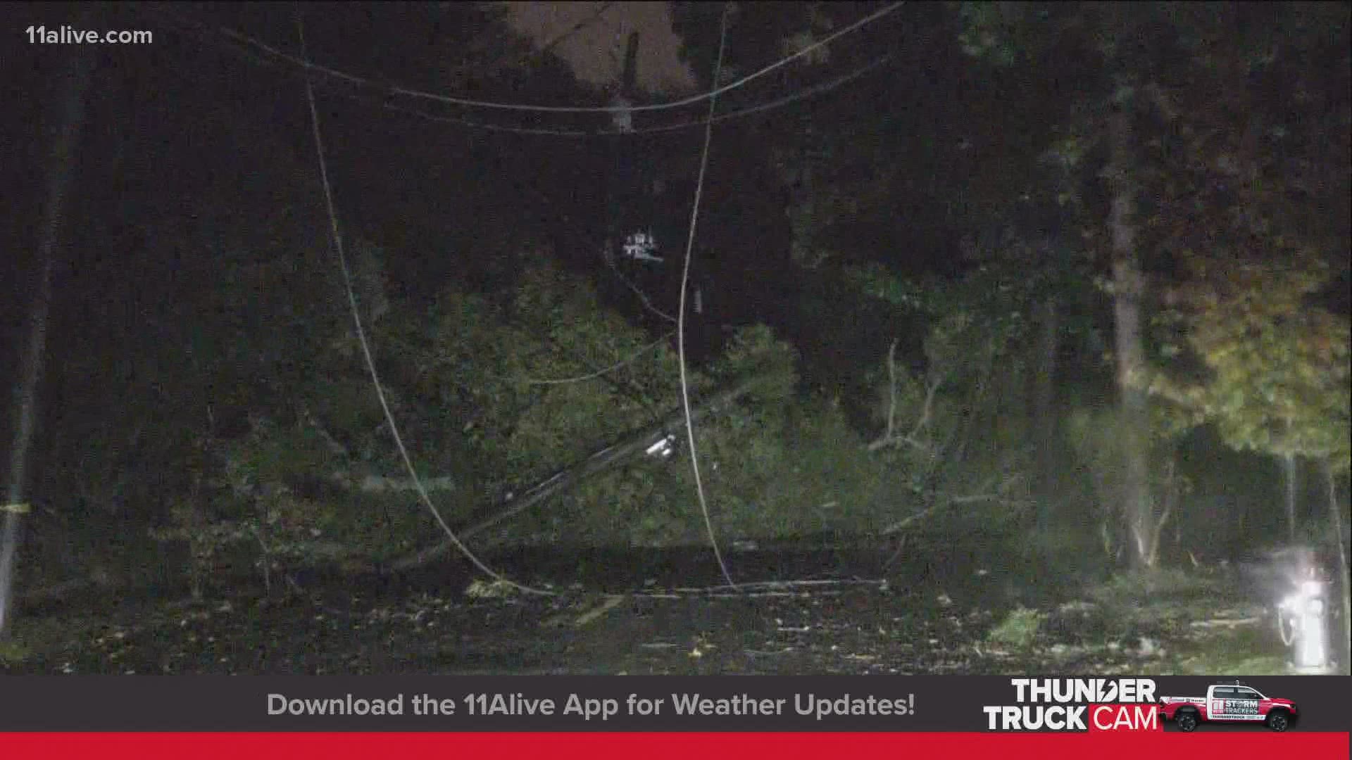 11Alive team coverage of the impacts of Tropical Storm Zeta.