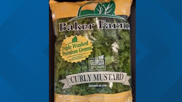 Georgia company recalls mustard greens sold in several states