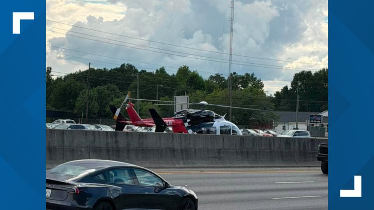 Motorcyclist airlifted to hospital after crashing into guardrail on I-20 during pursuit in Rockdale County