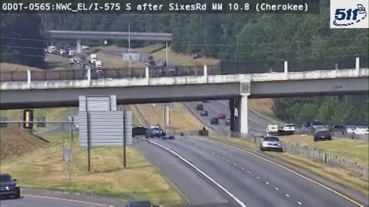 Traffic flowing again on I-575 South near SR 140 in Cherokee County after crash