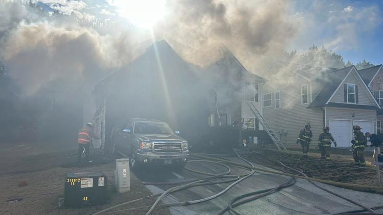 Paulding County Fire and Rescue battle flames at home of Hiram police officer