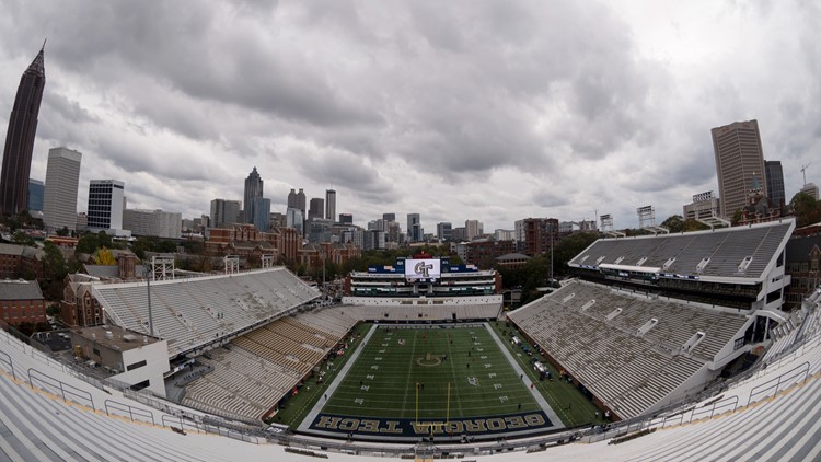 Georgia Tech home opener delayed due to inclement weather, fans told to seek shelter