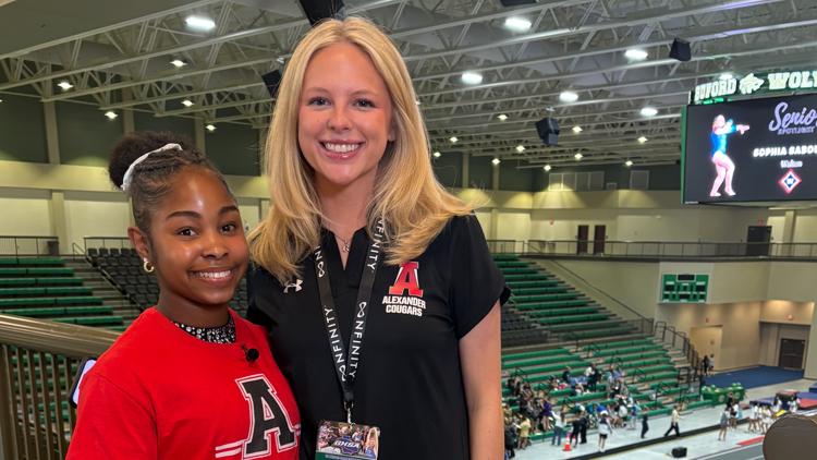 Douglas County gymnast competes as the only athlete in the program