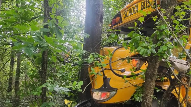 School bus crashes into tree in Jackson County, 5 students taken to hospital