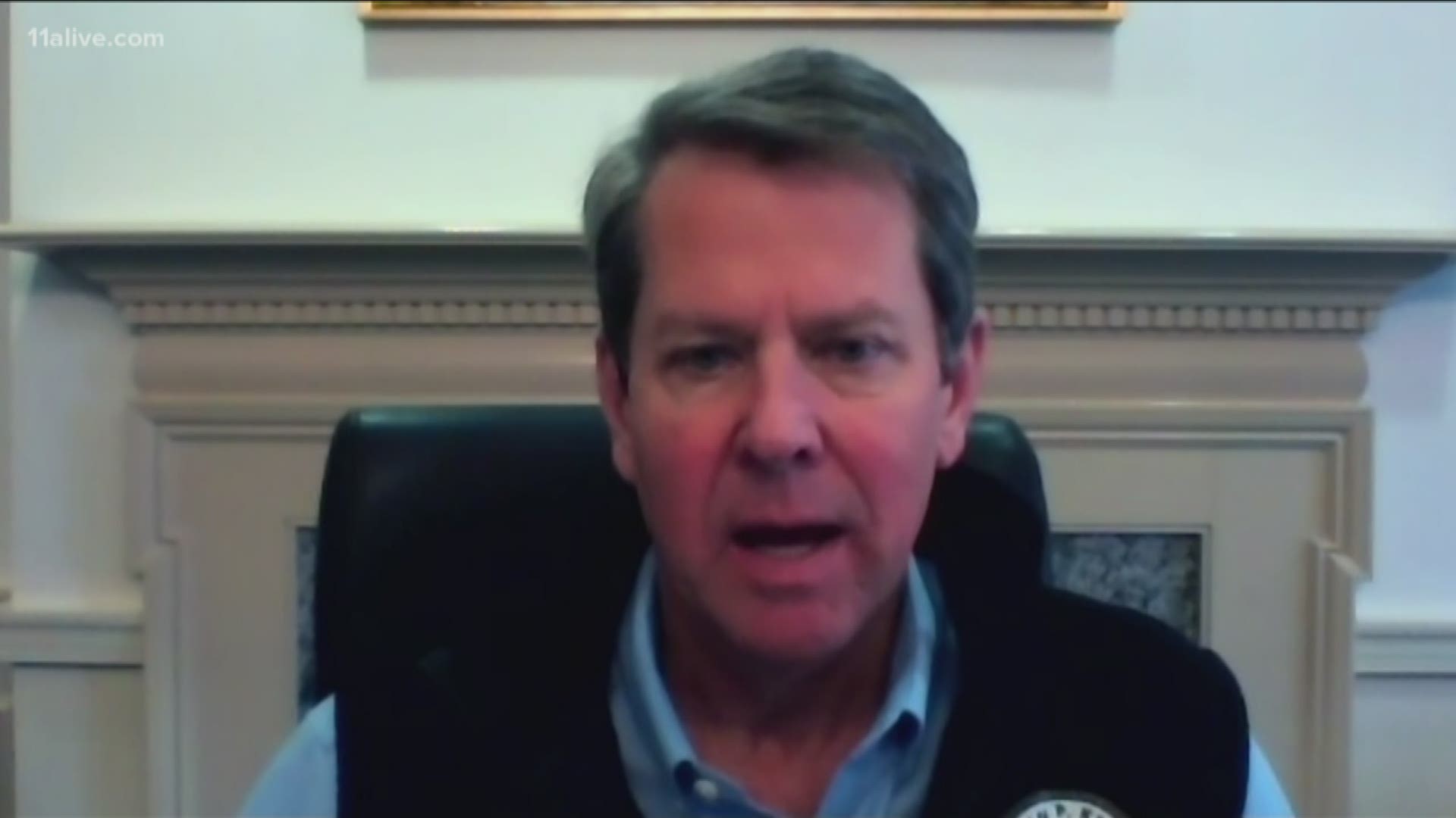 Georgia Governor Brian Kemp's office said his statement is based on the unavailability of tests early-on as the virus spread.