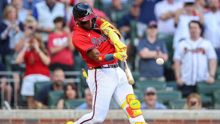 Ronald Acuña Jr. hits long homer on first pitch in his return to Braves after missing 1 year