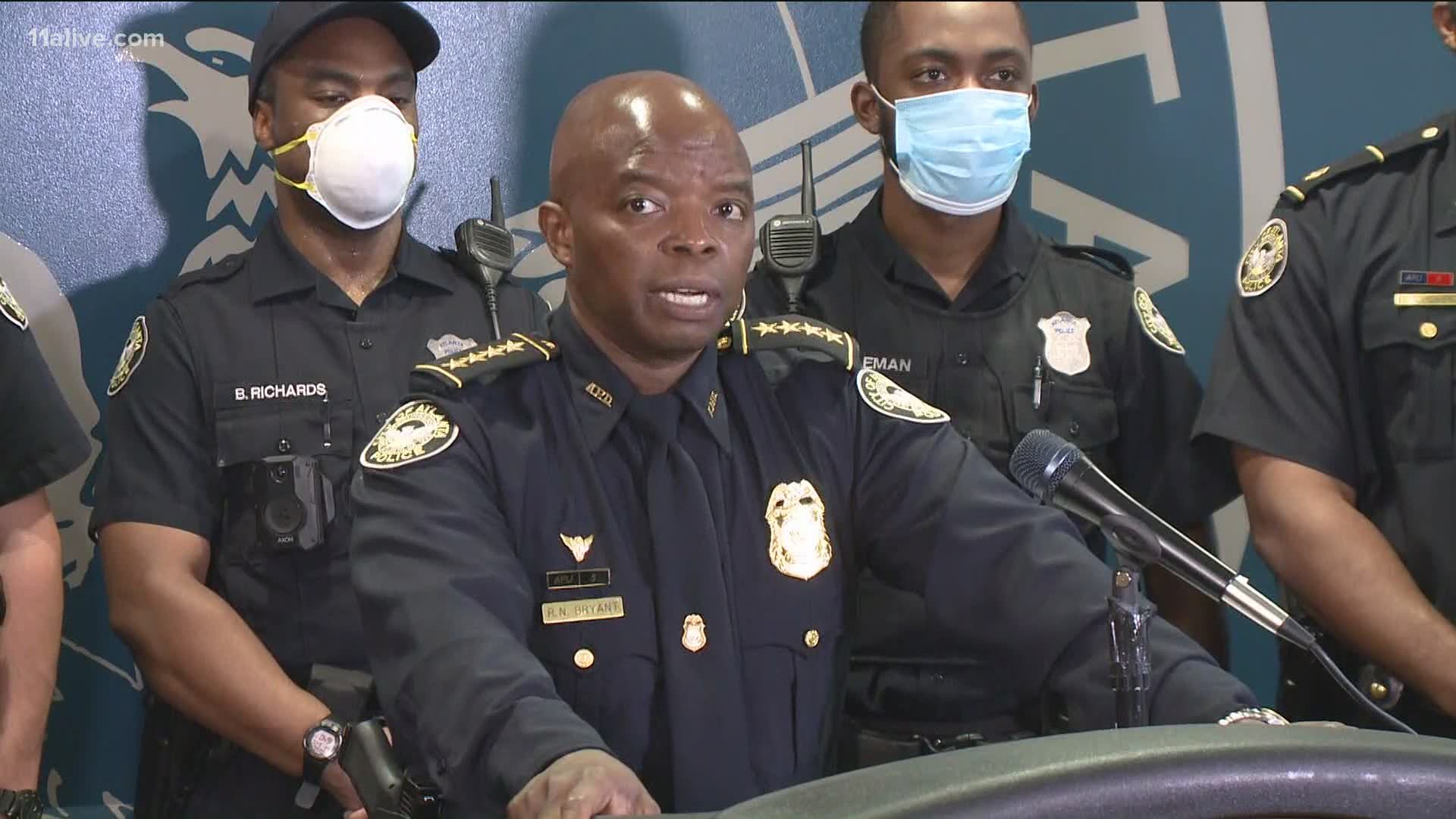 Interim Atlanta Police Chief Rodney Bryant had words of reassurance when he spoke to the media on Saturday. But he also issued a warning.
