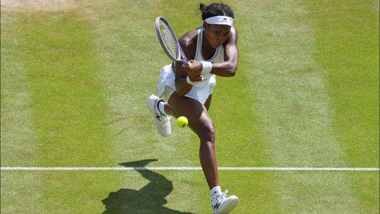 Coco Gauff reaches first Wimbledon semifinal, overcoming fellow American after losing first set
