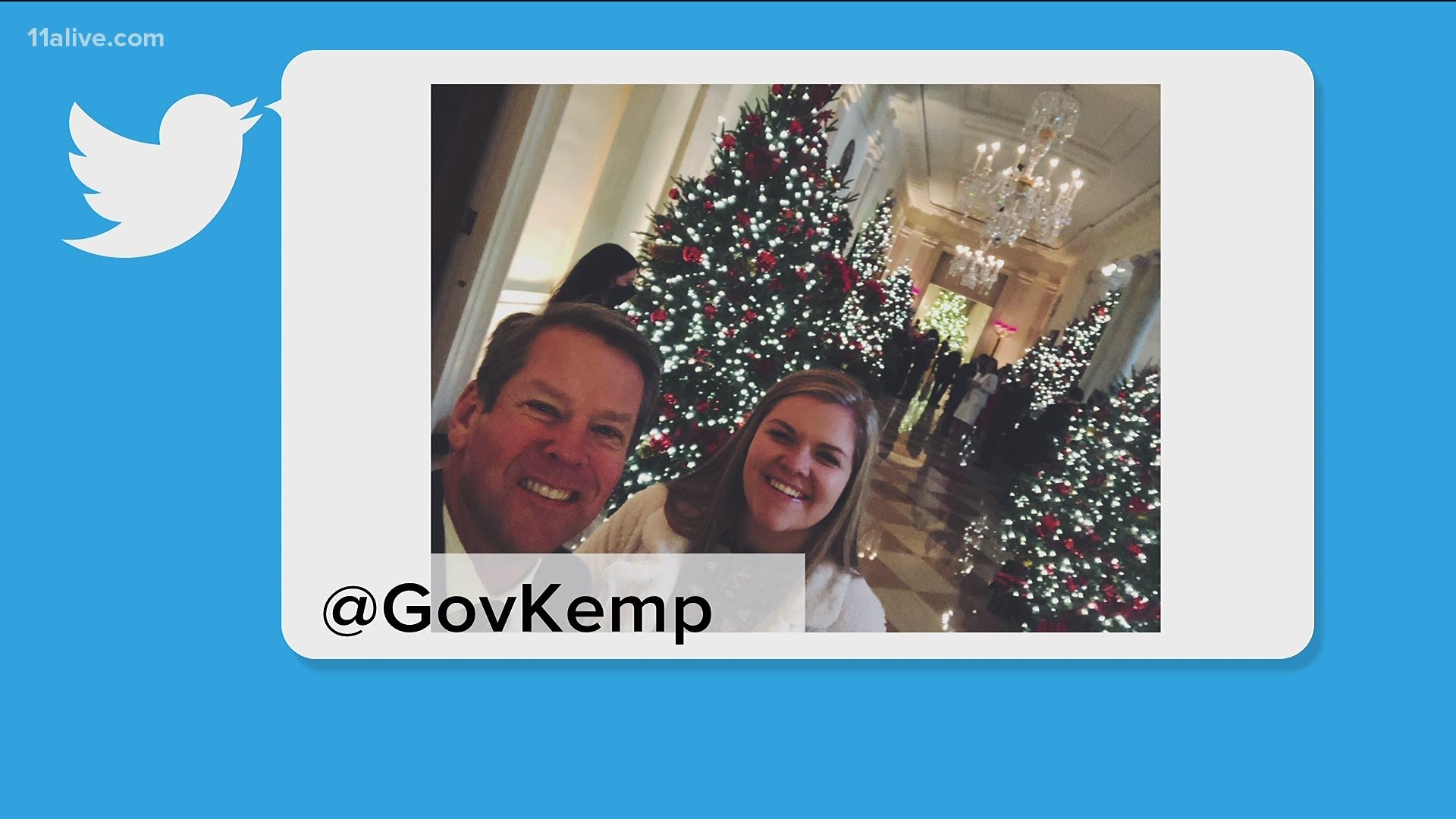 The governor tweeted out a photo from the party in Washington on Friday night.
