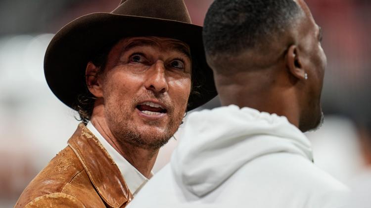 Actor Matthew McConaughey at SEC Championship game in Atlanta