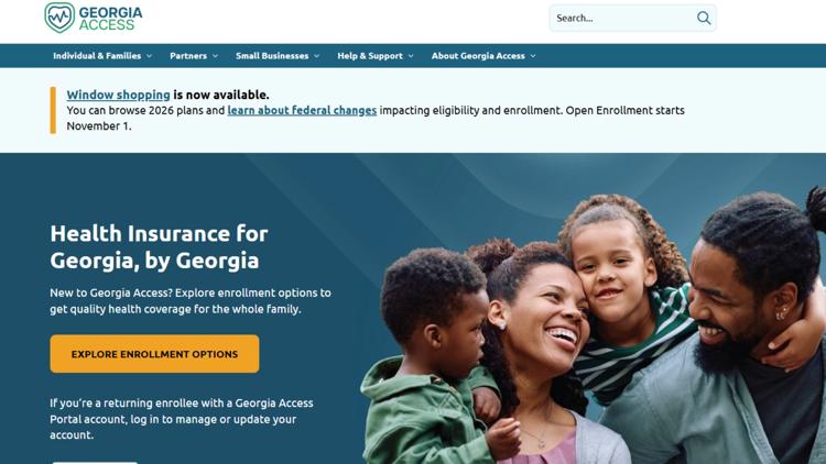 Georgia health insurance marketplace site now showing 'window shopping' rates for plans